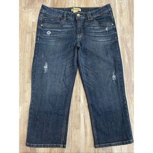 Declaration of Democracy Capri Jeans Mid Rise Embroidered Women’s Sz 14